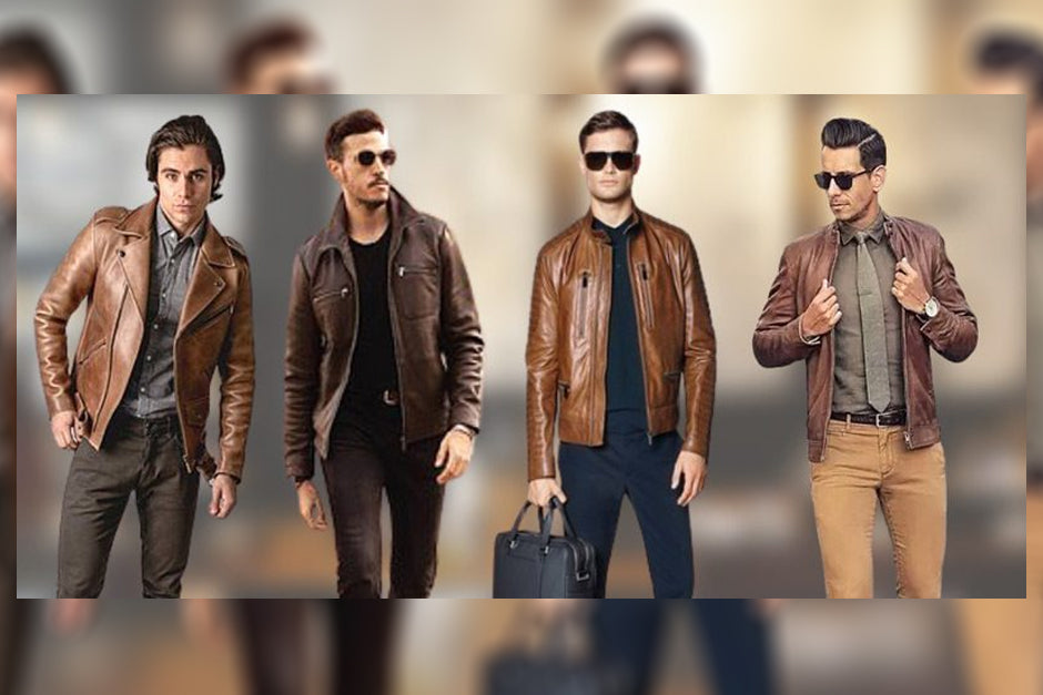 Enhance Your Closet with a Classic Brown Leather Jacket, for Men