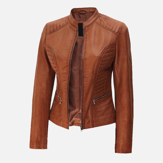 Elevate Your Style with Gifllo's Women's Tan Leather Jacket: A Versatile Wardrobe Staple