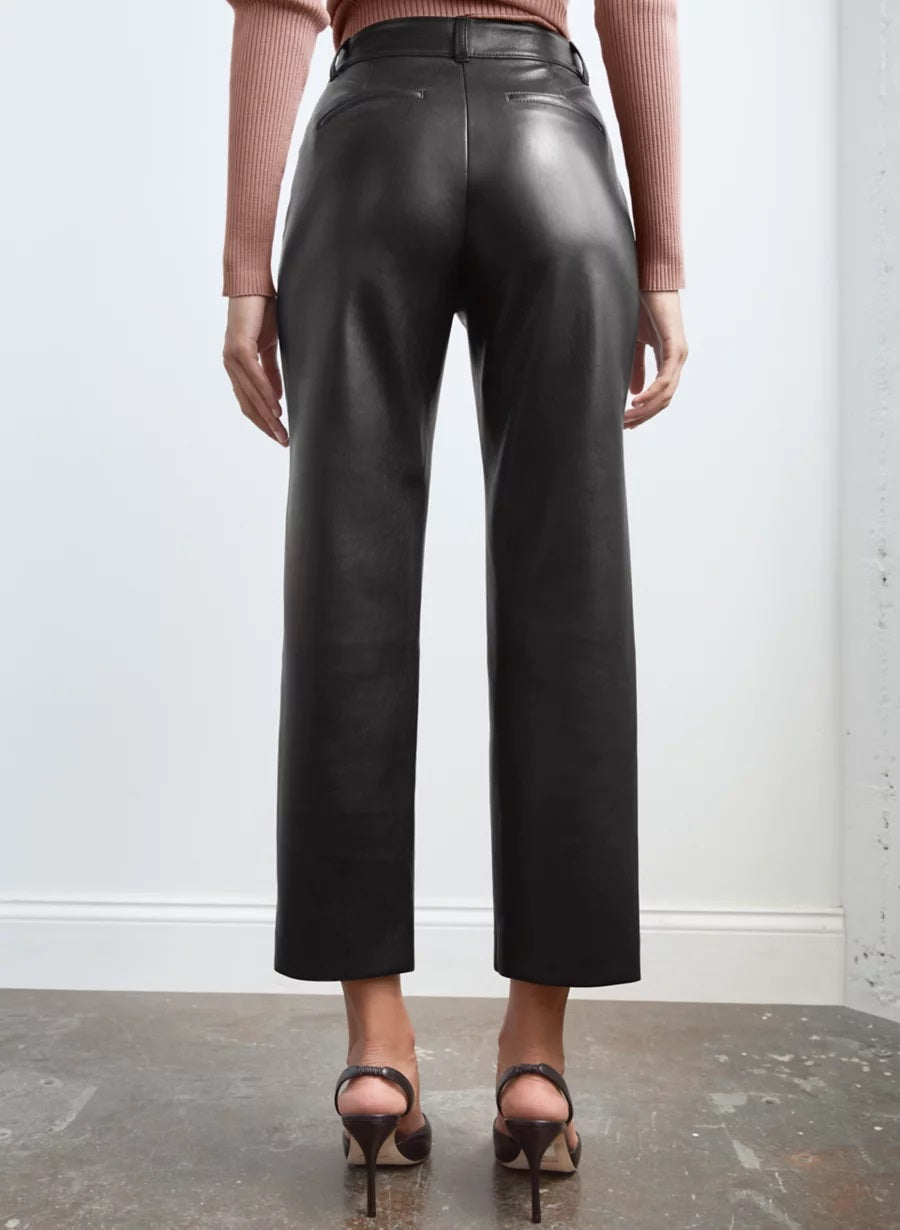 Command Cropped Pant Mid-rise Vegan Leather pants