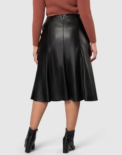Keaton Pu Women Leather Midi Skirt