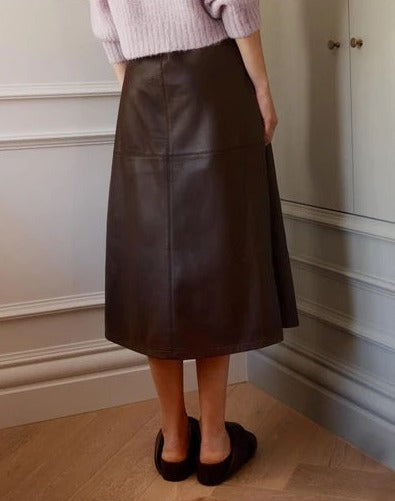 Women Brooklyn Leather Skirt