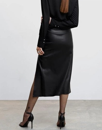 Women  Leather Gigi Skirt