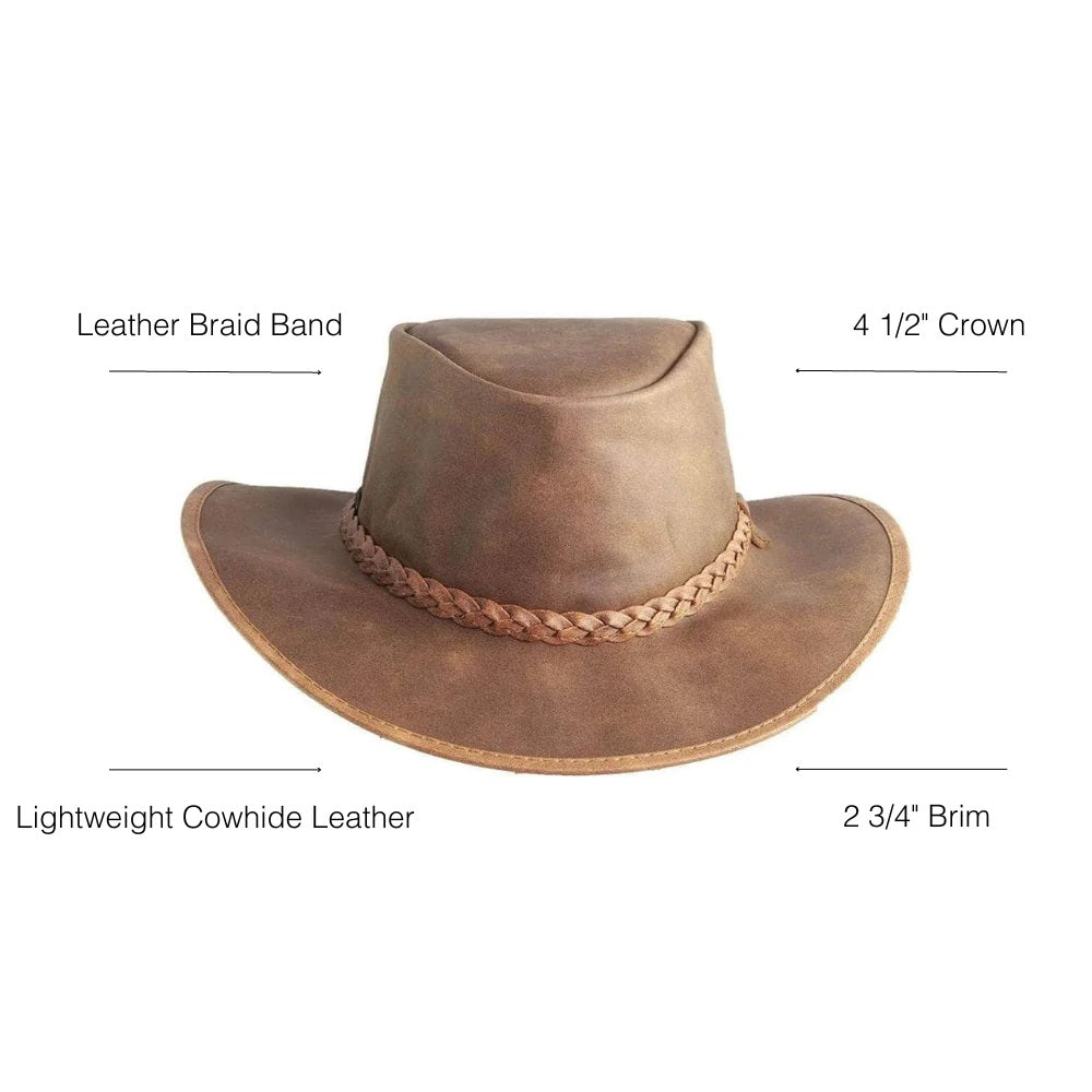 Crusher Men's Crushable Leather Outback Hat