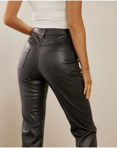 Women Leather Ashley Leather Look Pants