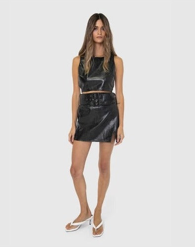 Women Leather Stevie Skirt