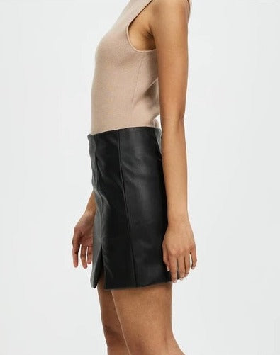 Women Leather Jayde Mini Skirt