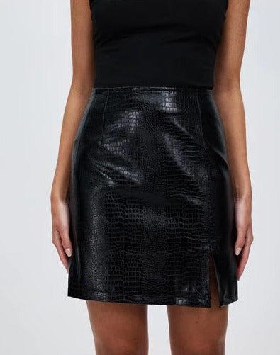 Leather High Waisted Women Skirt