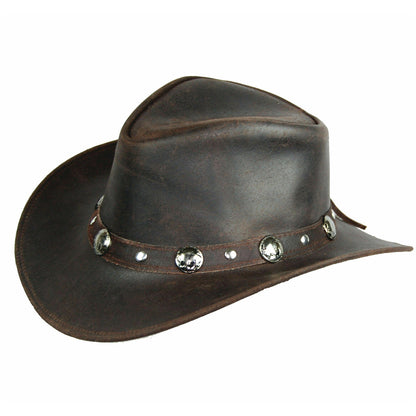 Men American Leather Cowboy Hat