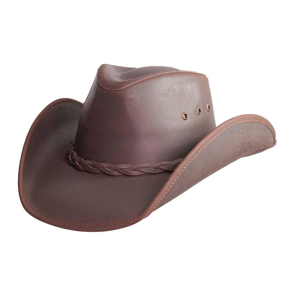 Hollywood Men's Leather Cowboy Hat
