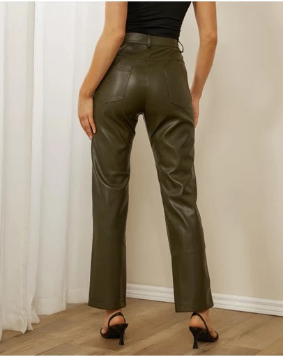Women Ashley Leather Look Pants