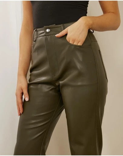 Women Ashley Leather Look Pants
