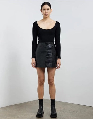 Florian Women Leather Mini Skirt