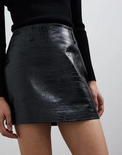 Florian Women Leather Mini Skirt