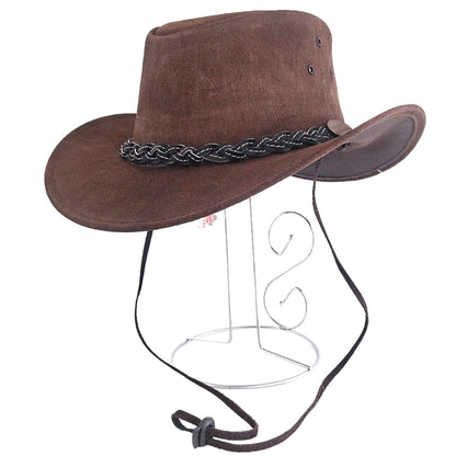 Leather Cowboy Hat Chocolate
