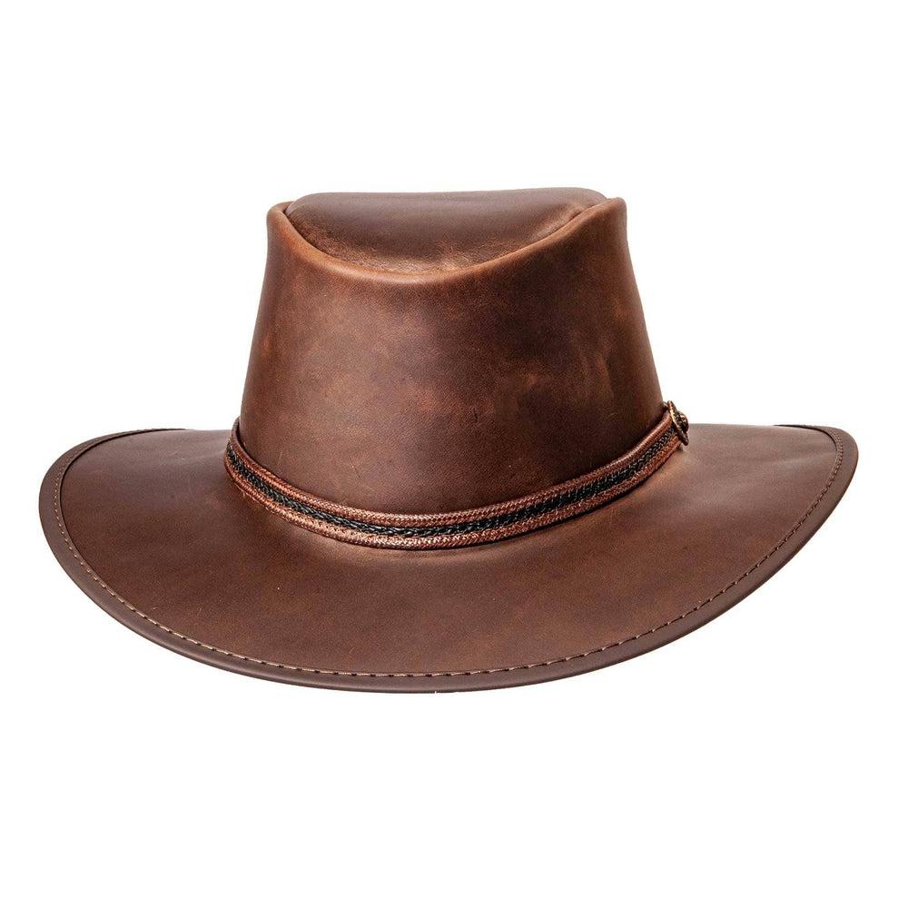 Midnight Rider Men's Leather Outback Hat