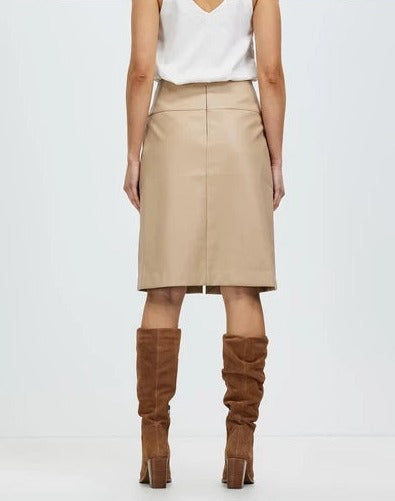 Women Leather  Wrenley Skirt