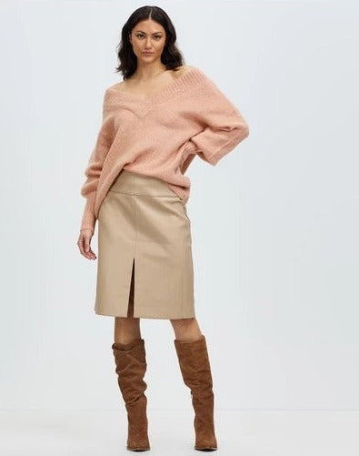 Women Leather  Wrenley Skirt