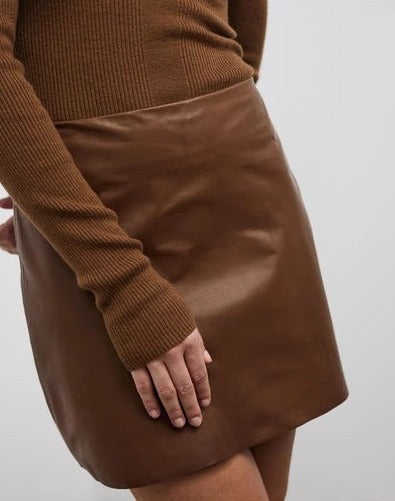 Women Leather Rocker feller Skirt