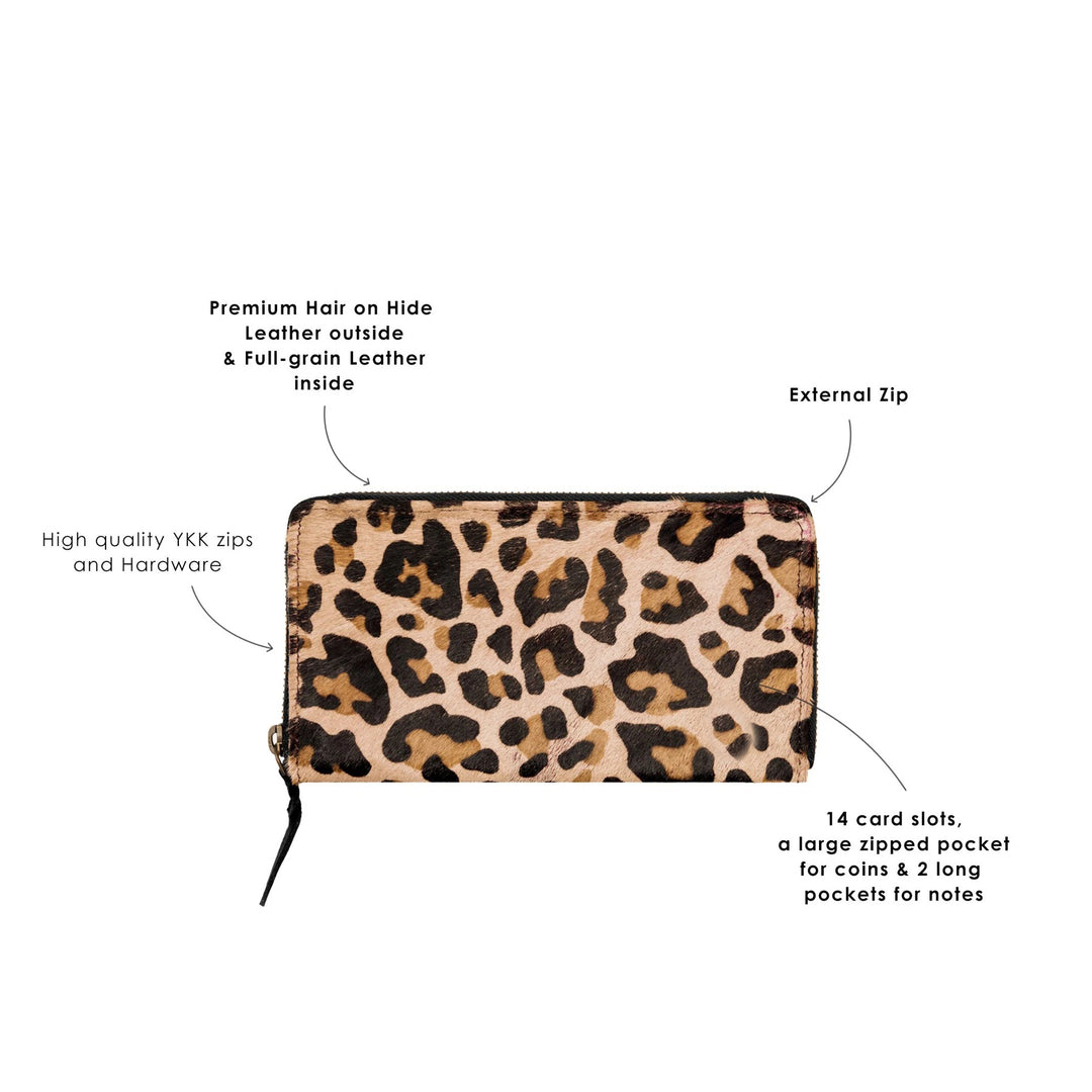 Leather Leopard Print Bag For Women