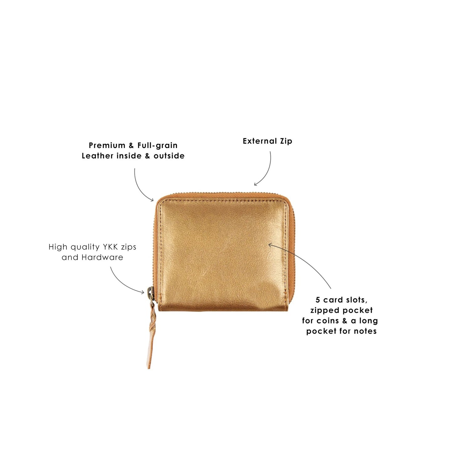 Bronze Leather Coin Purse