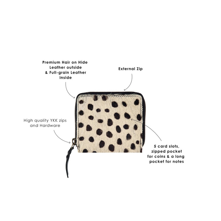 Small Black and White Coin Purse