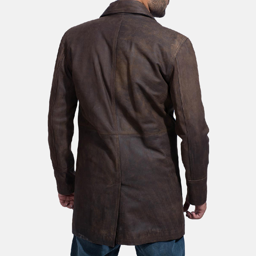 Half Life Brown Leather Coat