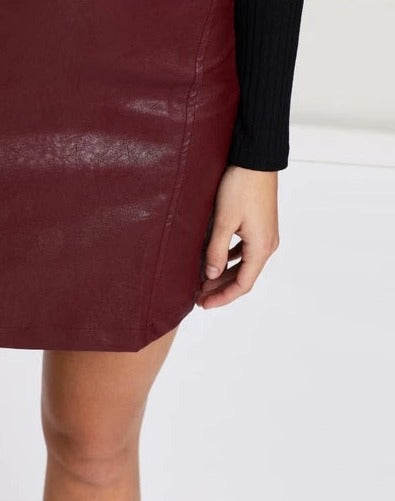 Elora PU Women Mini Skirt