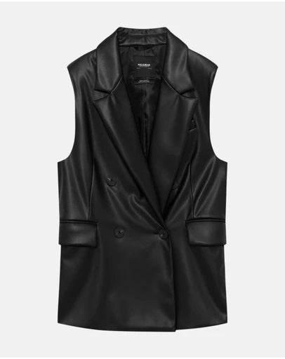 Onyx Leather Trench
