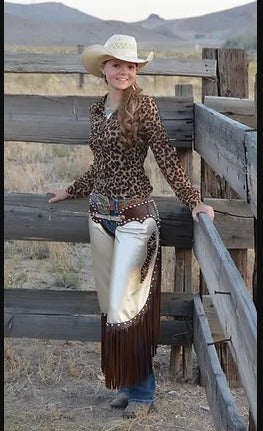 Women's Hand Crafted Native American Style Suede Leather Pant Ladies Chap Western Buck Suede