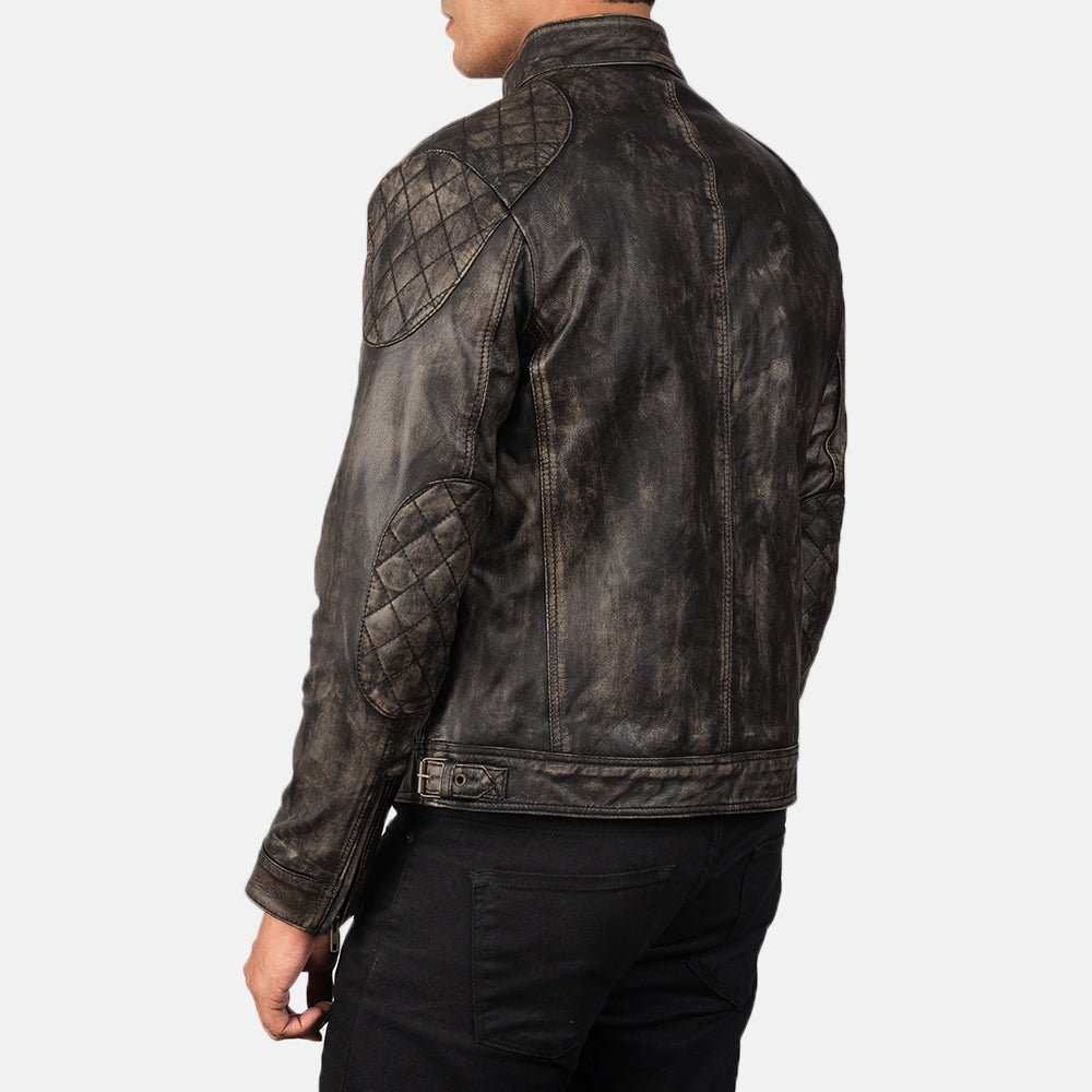 Gatsby Distressed Brown Leather Jacket