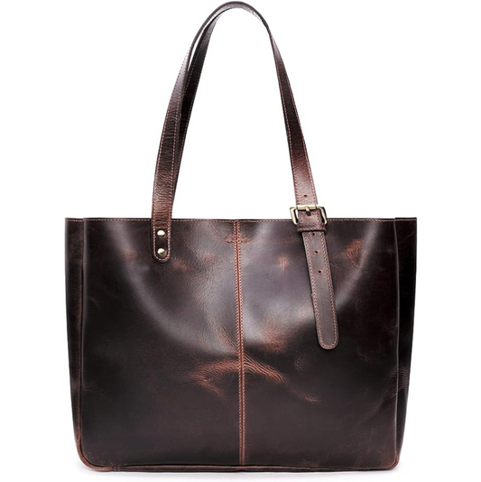 Real Leather Tote Bags for Women - Handcrafted Large Aesthetic
