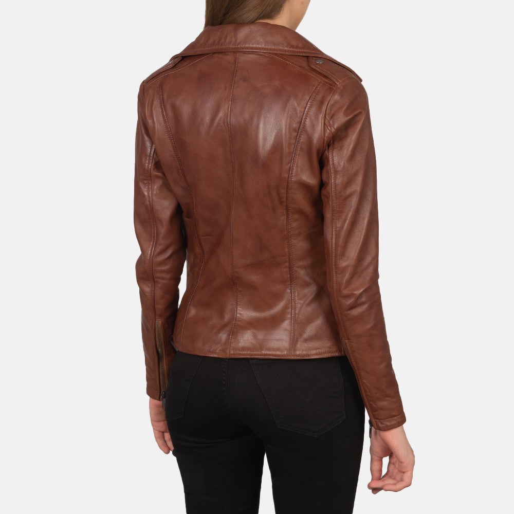 Flashback Brown Leather Biker Jacket