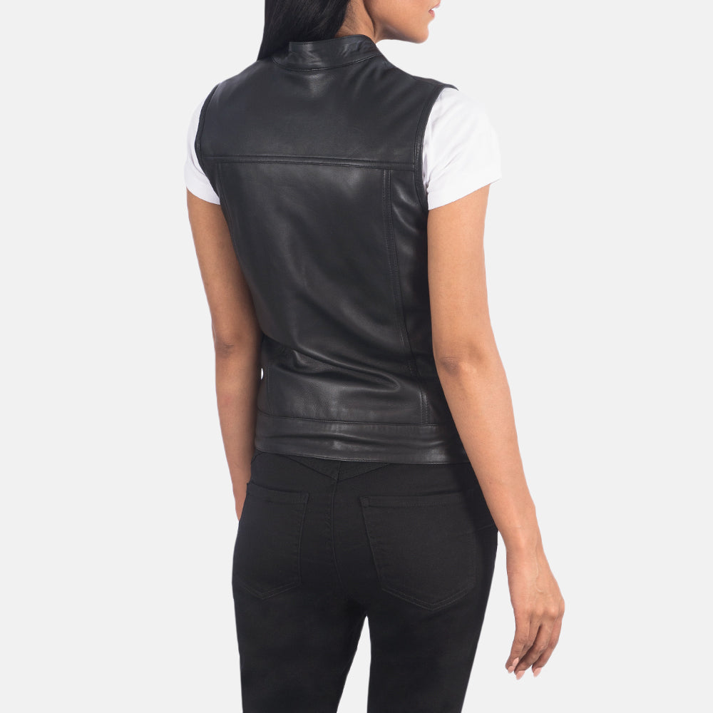 Rayne Moto Black Leather Vest