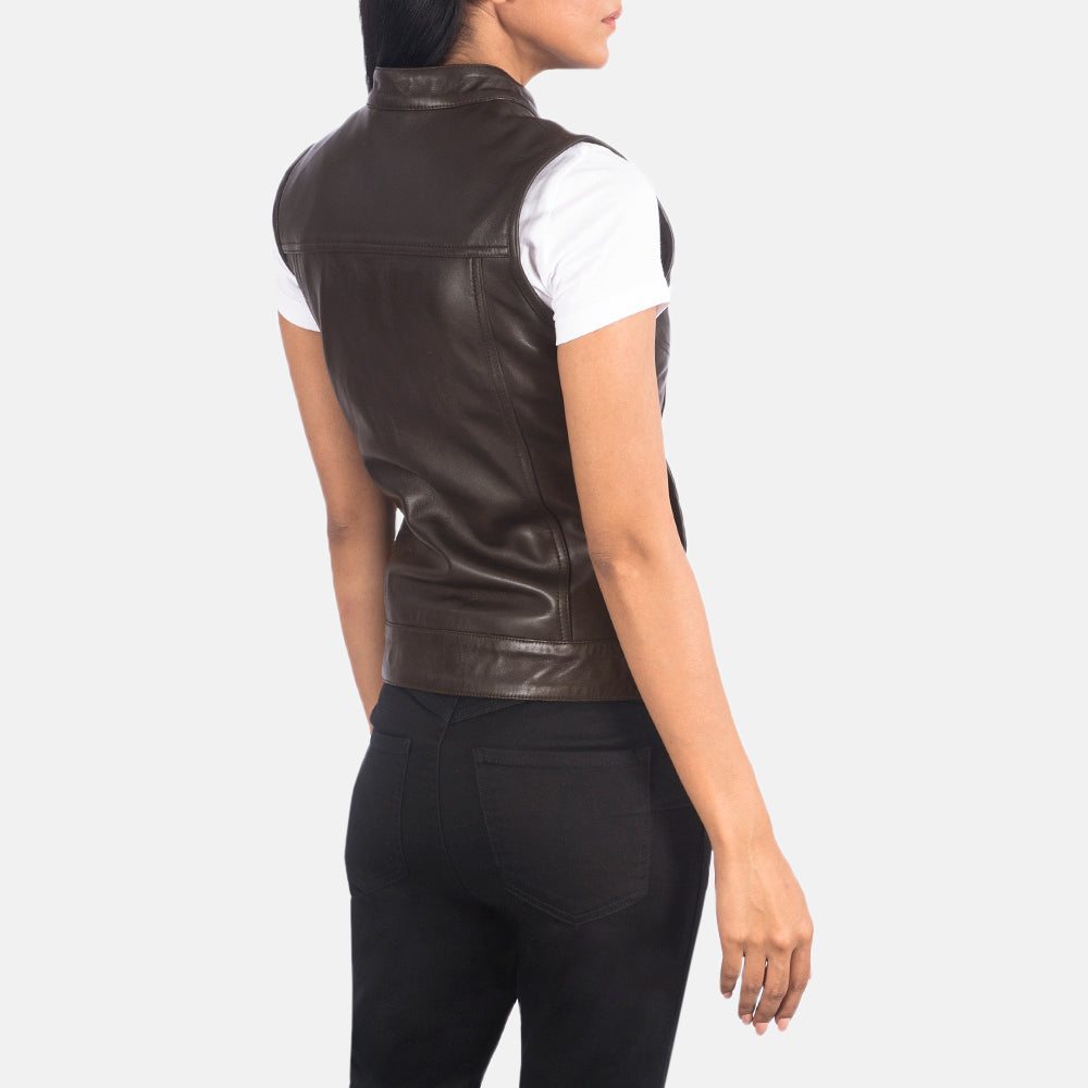 Rayne Moto Brown Leather Vest
