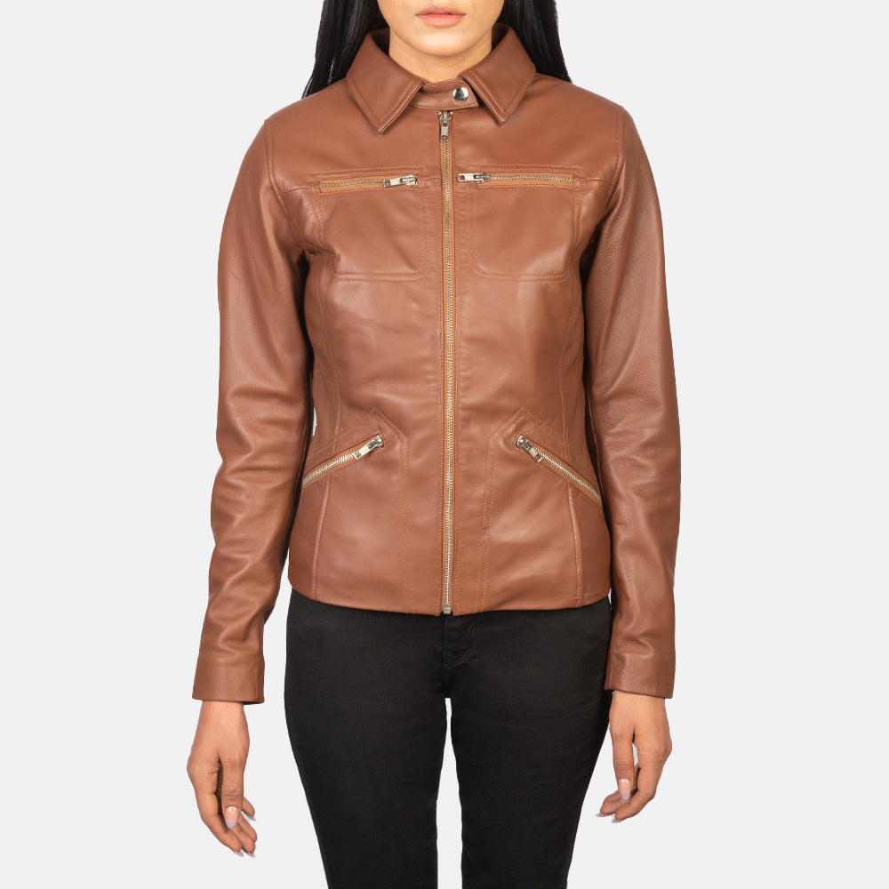 Tomachi Brown Leather Jacket