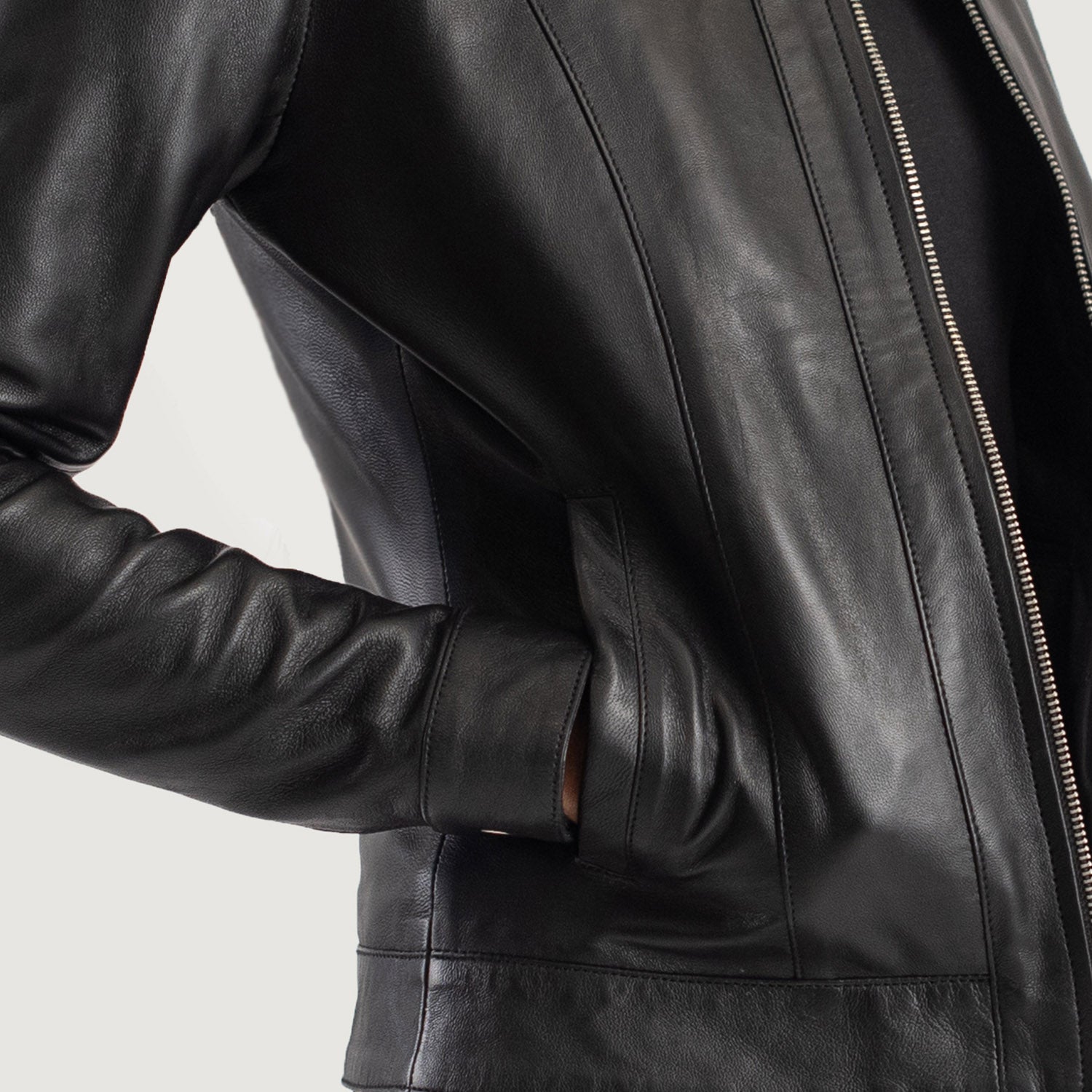 Vixen Black Classic Collar Leather Jacket