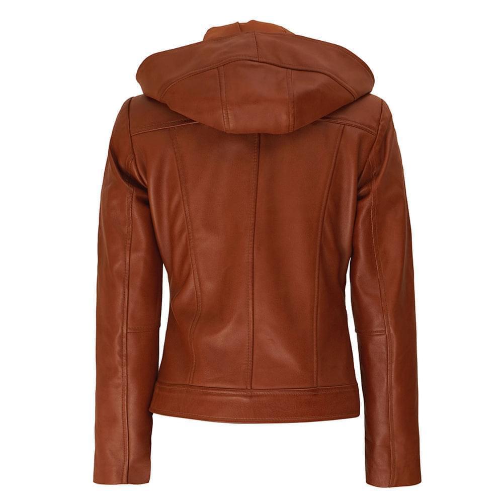 Asymmetrical Brown Leather Jacket