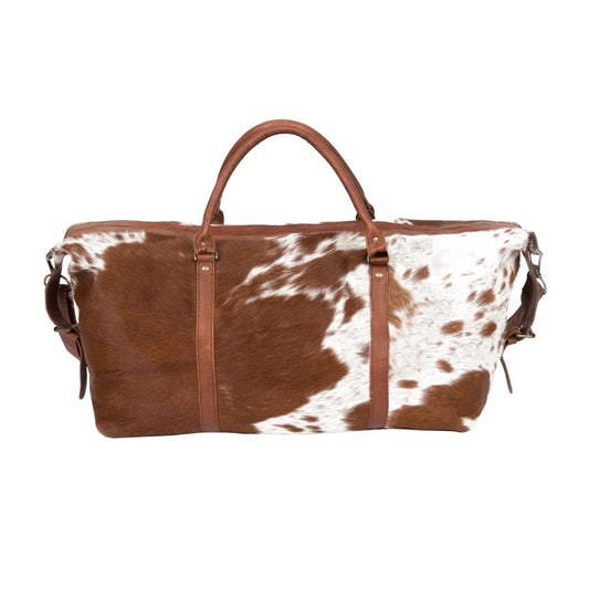 Brown & White Cowhide Bag