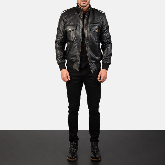 Genuine Handmade Black Leather Jackets in USA, UK & Australia | Gifflo ...
