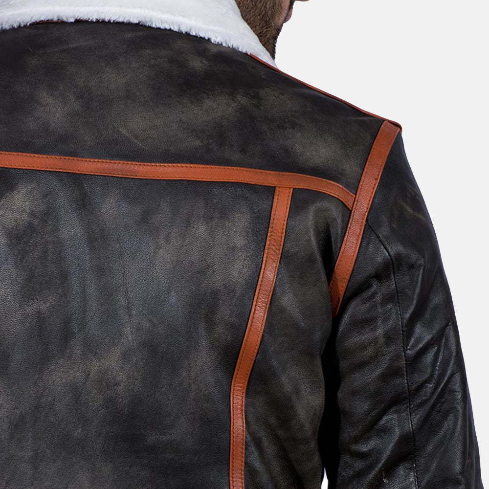 Alpine Brown Fur Leather Jacket 