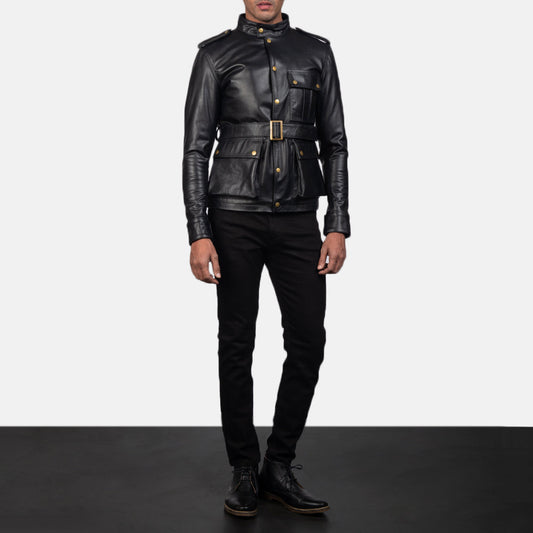 Germain Black Leather Jacket
