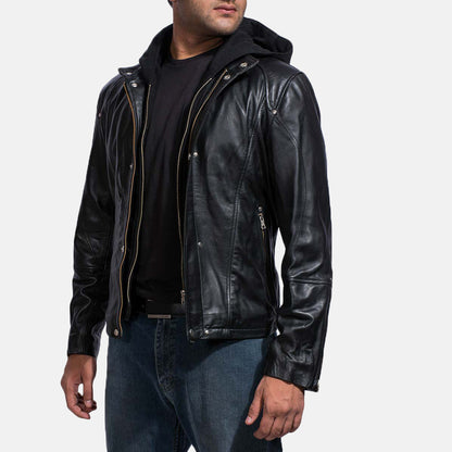 Highschool Black Leather Jacket For Men