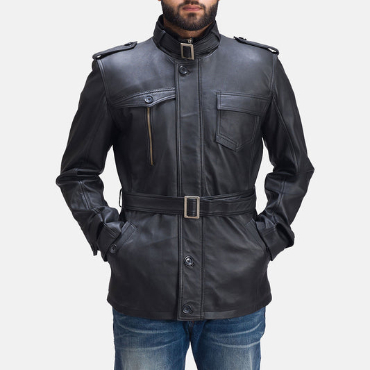 Hunter Black Leather Jacket