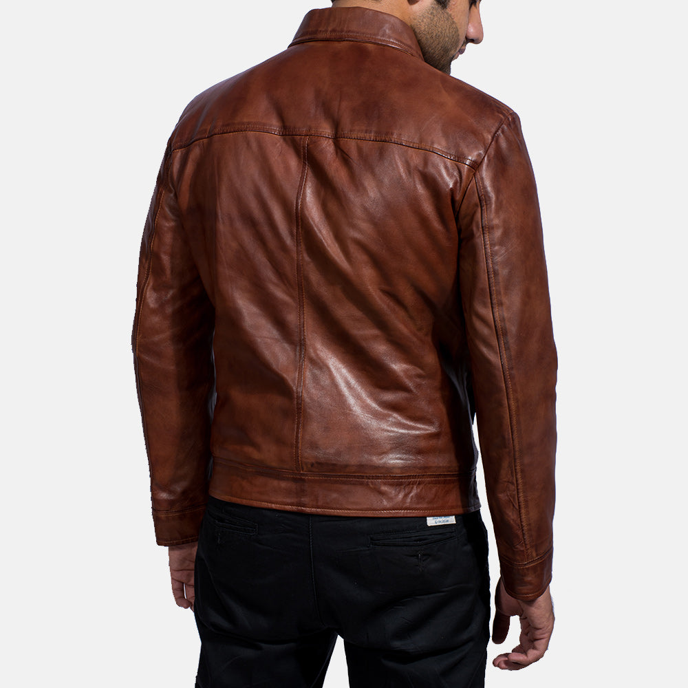 Inferno Brown Leather Jacket