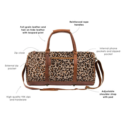 Leather Leopard Print Bag