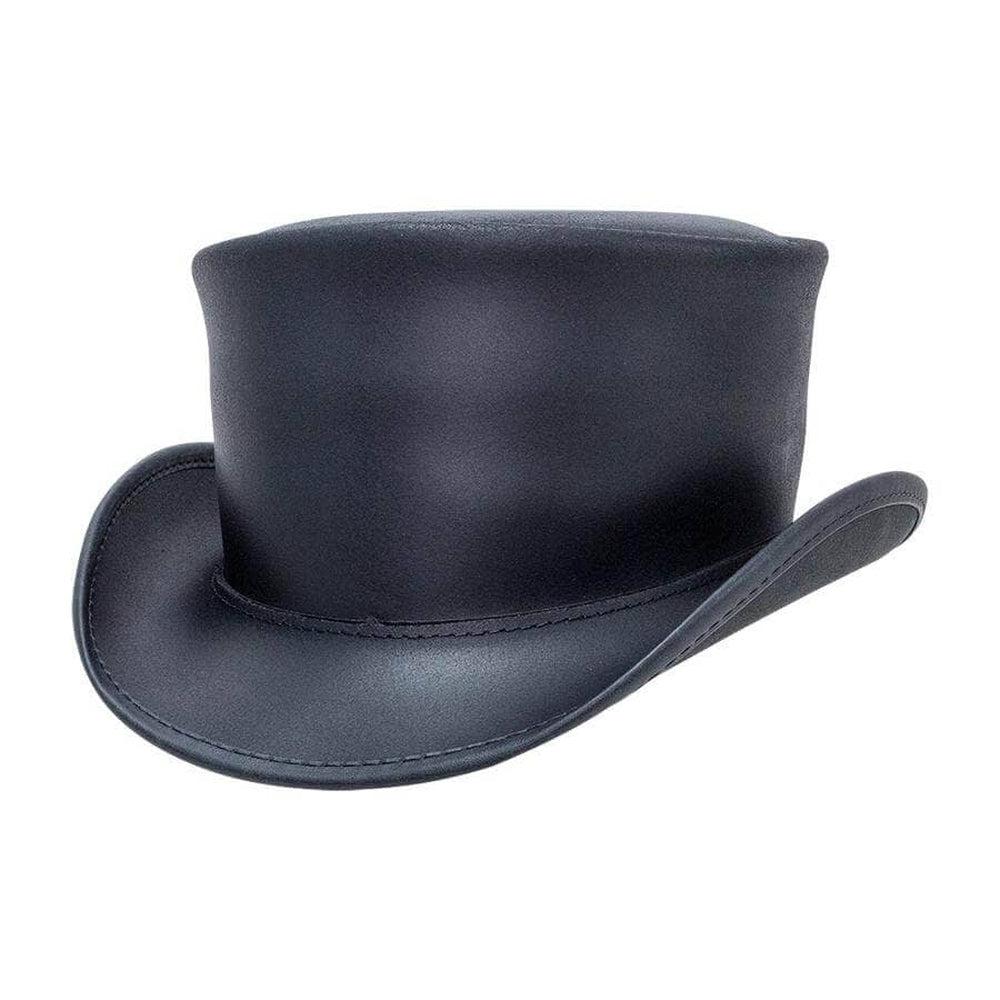 Leather Top Hat unbanned Marlow Black Hat