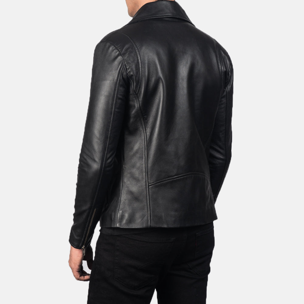 Noah Black Leather Biker Jacket