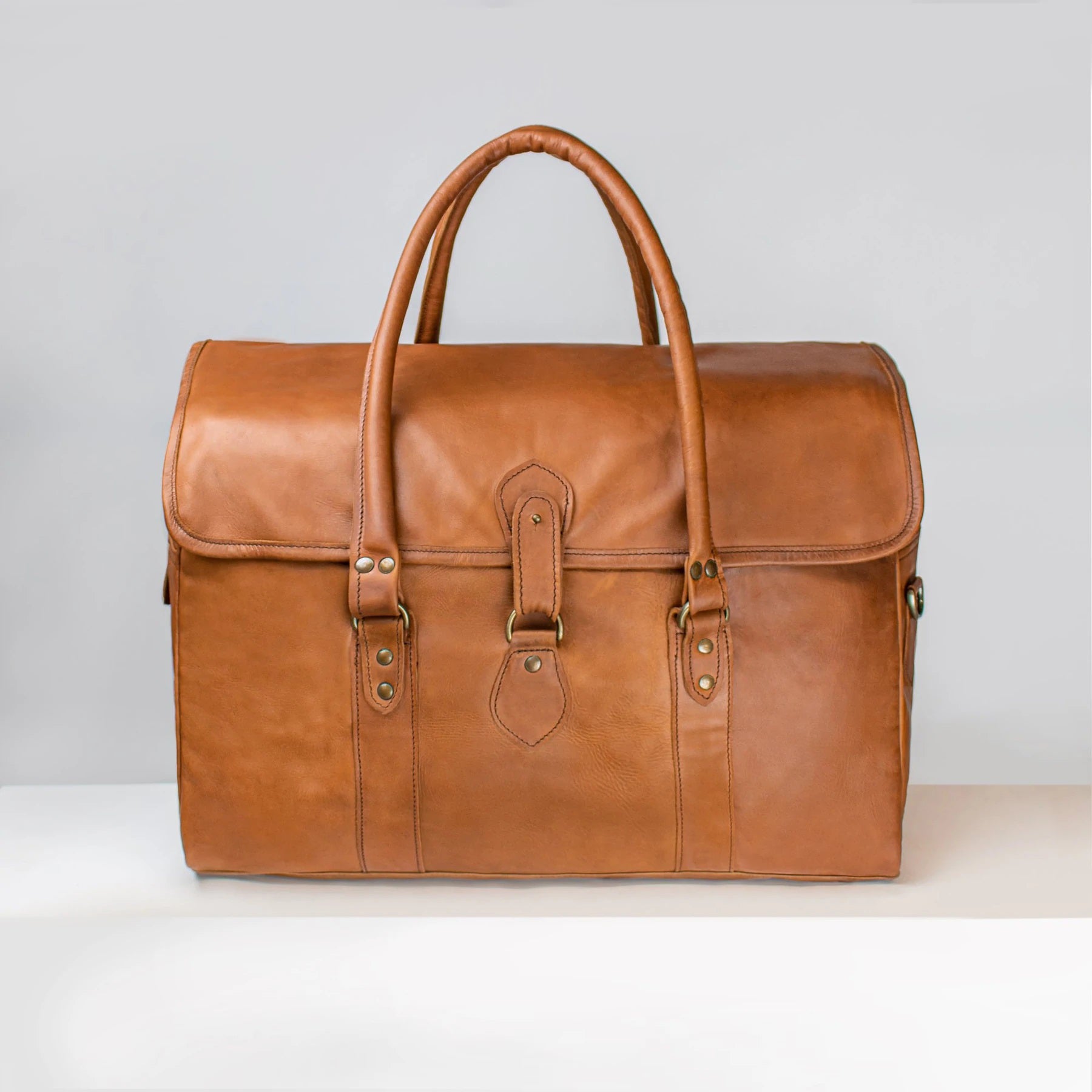 Personalized Brown Leather Bag