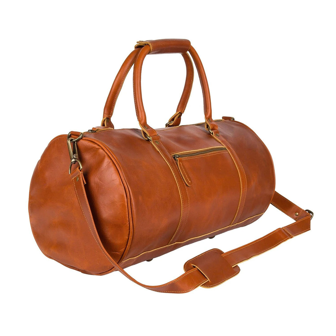 Personalized Leather Duffel Travelling Bag