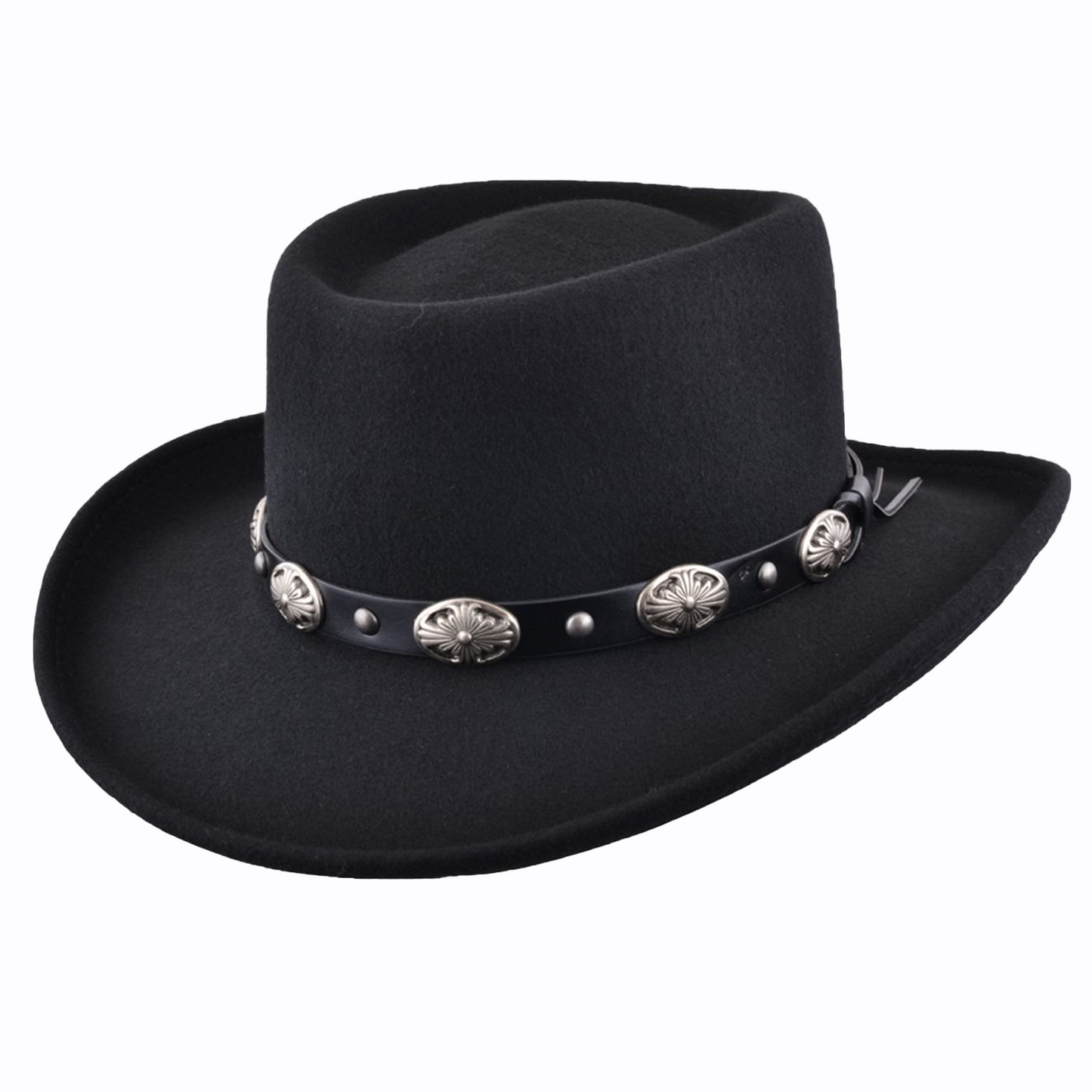 Crushable Cowboy Gambler Hat In Black